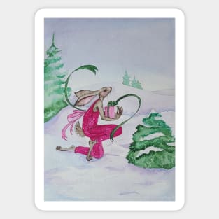 Winter Rabbit Sticker